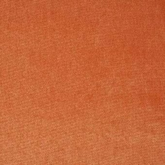 Moroso fox fabric sample, earthy orange, short dense pile texture with subtle tone variations and a neutral background.